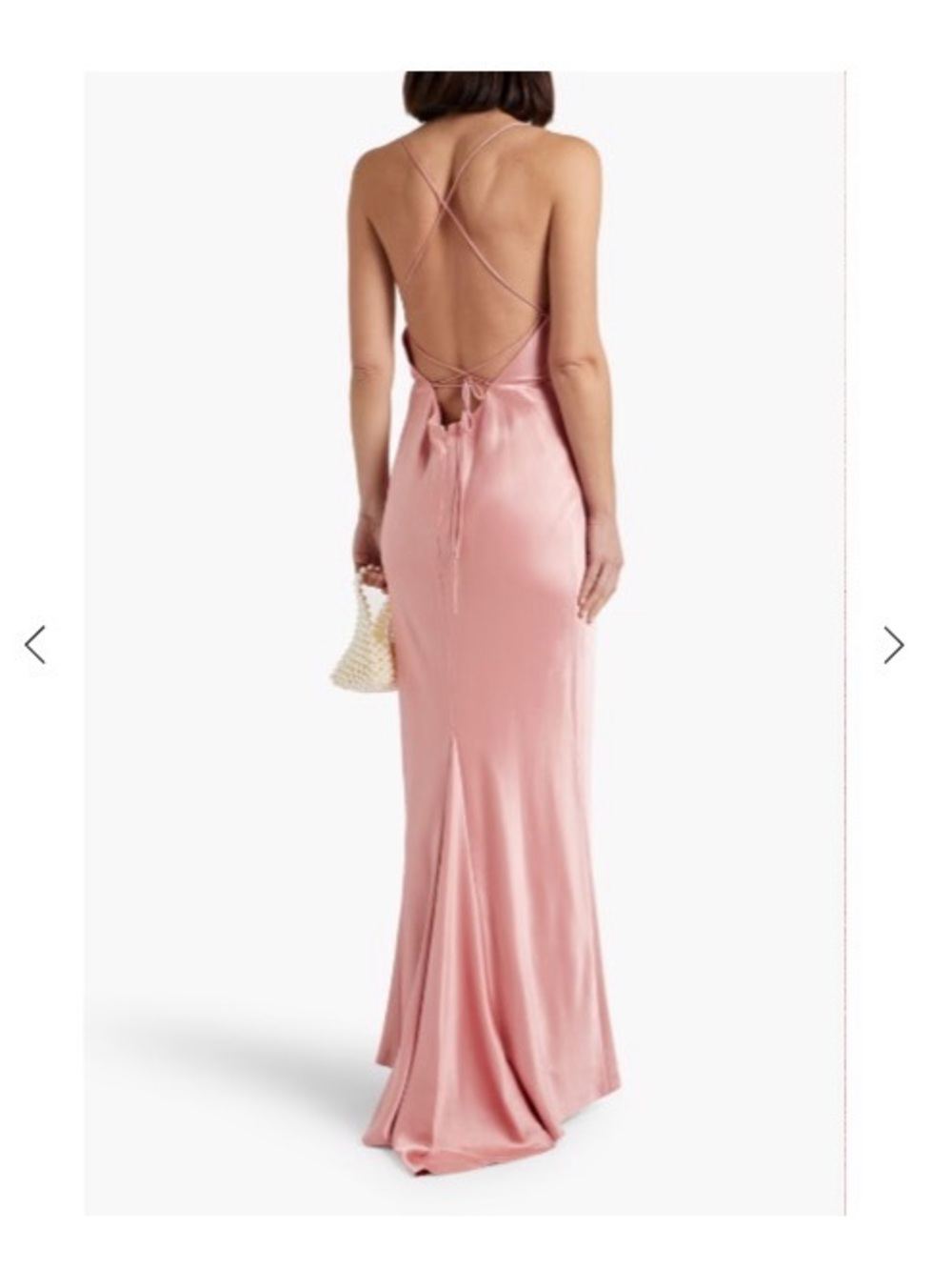 Alice + Olivia Montana Satin-Crepe Gown in Baby Pink - Picture 2 of 5